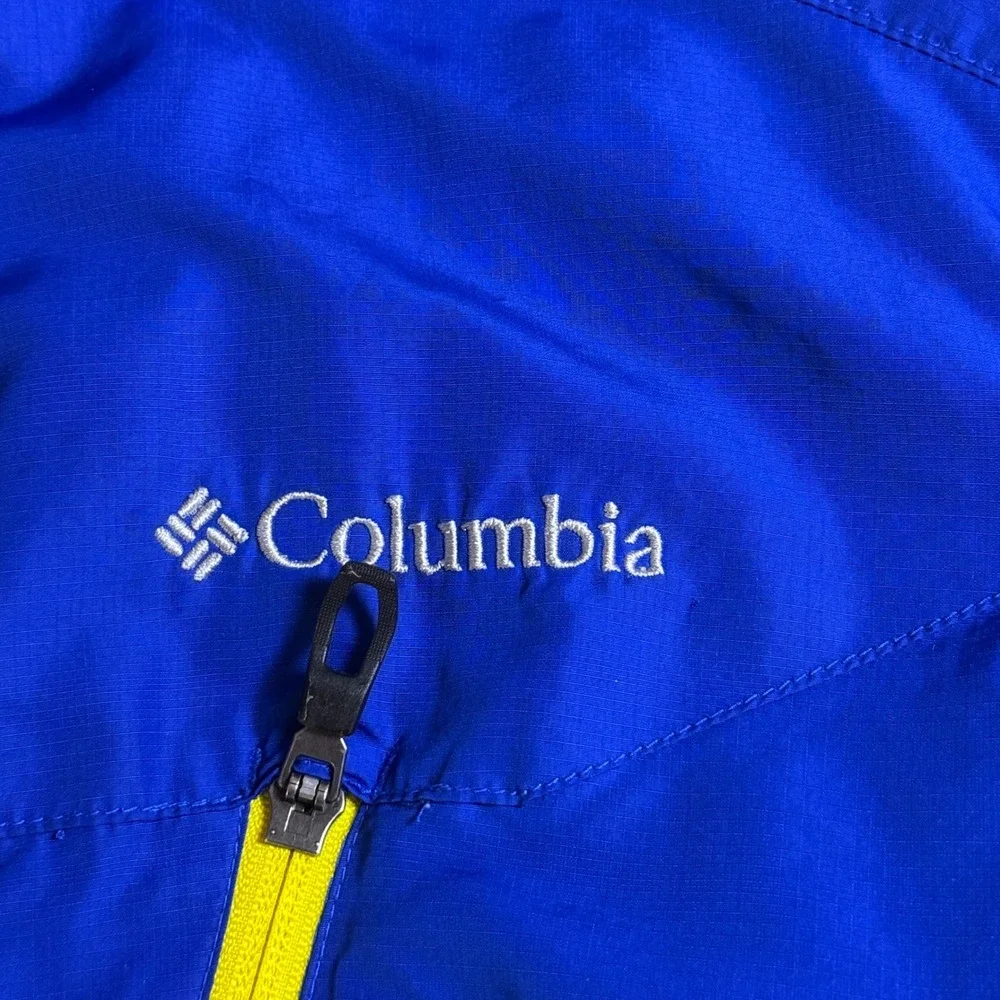 Columbia Hooded Jacket Blue Removable Hood Full Zip Hiking Men's S
